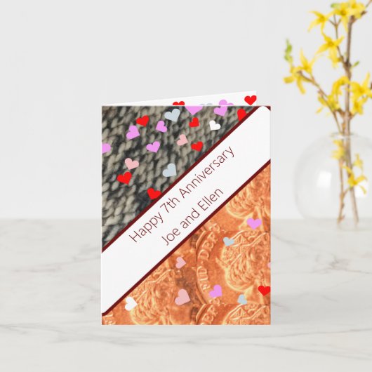 創立7周年記念羊毛銅 カード (黄色い花)