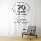 創立70周年記念写真の背景に タペストリー (インサイチュ)