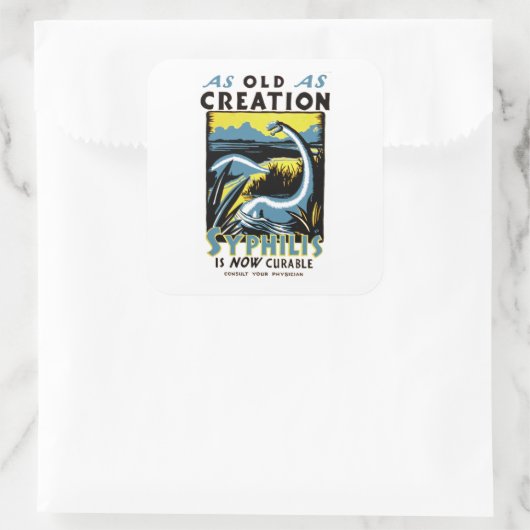 創造として古い~梅毒は今や治癒できる スクエアシール (バッグ)