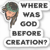創造の前に神がいた。宗教的 シール (正面)