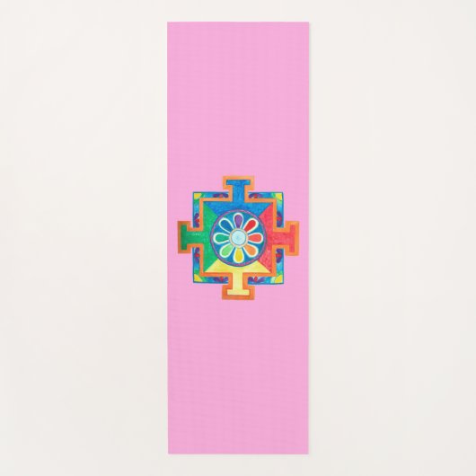 創造の曼荼羅 水彩画  ヨガマット (正面)
