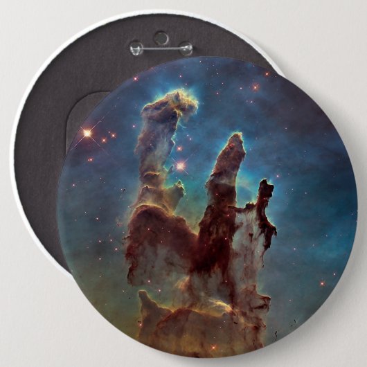 創造の柱、イーグル星雲 ハッブル宇宙望遠鏡 缶バッジ (正面&裏面)