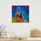 創造の柱、鷲の星雲、点 ポスター (キッチン)