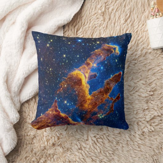 創造の柱 – James Webb NIRCam天文学 クッション (ブランケット)