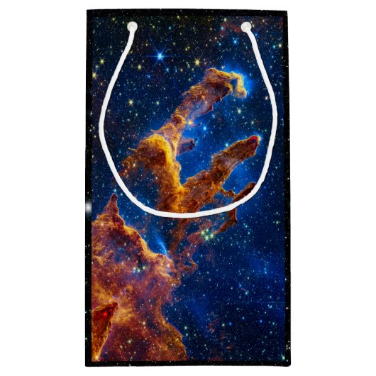 創造の柱 – James Webb NIRCam天文学 スモールペーパーバッグ (裏面)