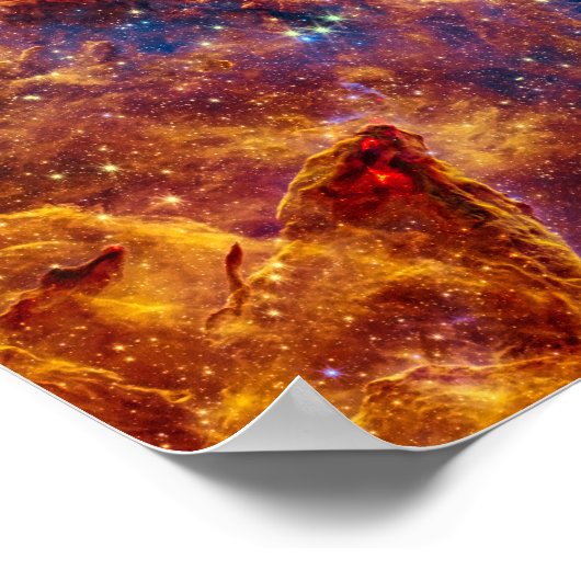 創造の柱 – James Webb NIRCam天文学 ポスター (角)