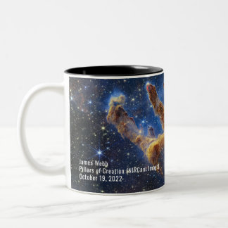 創造の柱(NIRCam Image) James Webb JWST ツートーンマグカップ
