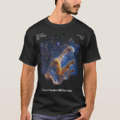 創造の柱(NIRCam Image) James Webb JWST Tシャツ (正面)