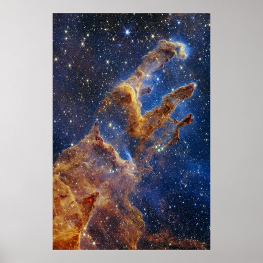 創造の柱 | NIRCam | JWST ポスター (正面)