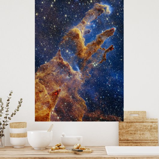 創造の柱 | NIRCam | JWST ポスター (キッチン)