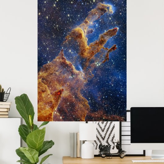 創造の柱 | NIRCam | JWST ポスター (ホームオフィス)