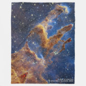 創造の柱James Webb Hi-Res 2022 フリースブランケット (正面)