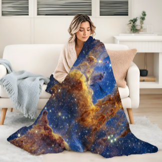 創造の柱James Webb Hi-Res 2022 フリースブランケット