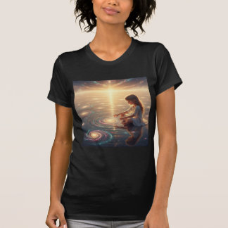 創造の波紋 - 宇宙の光のインナーチャイルド Tシャツ