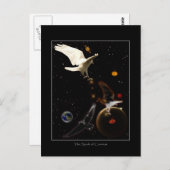 「創造の火花」白い烏の贈り物 ポストカード (正面/裏面)