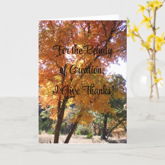 創造の美しいのため与えに感謝していはCard カード (黄色い花)