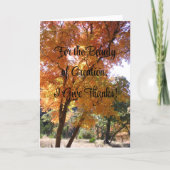 創造の美しいのため与えに感謝していはCard カード (正面)