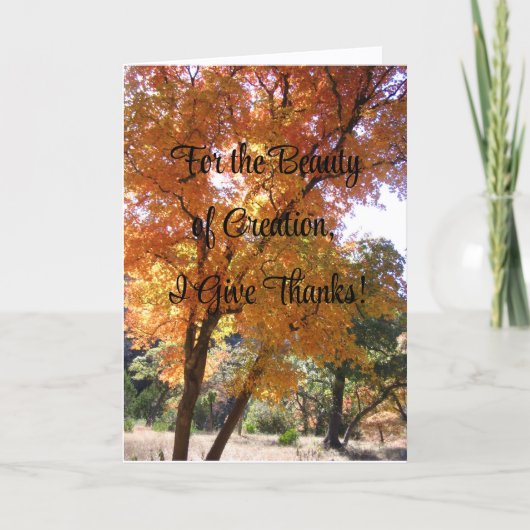 創造の美しいのため与えに感謝していはCard カード (正面)
