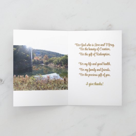 創造の美しいのため与えに感謝していはCard カード (内部)