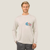 創造の途中 色とりどりの芸術的な名言 トライブレンドＴシャツ (正面全体)