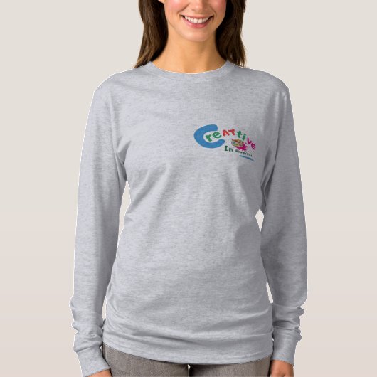 創造の途中 色とりどりの芸術的な名言 Tシャツ (正面)