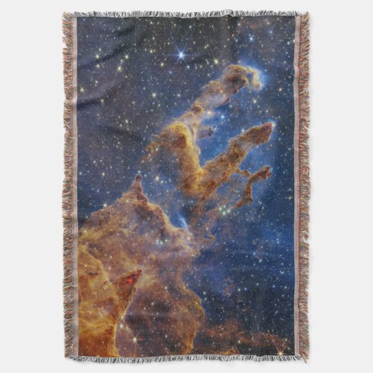 創造イーグル星雲ウェッブ望遠鏡の柱 スローブランケット (正面縦)