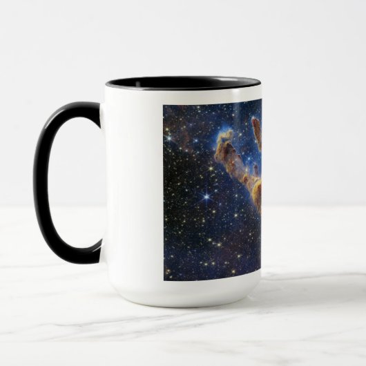 創造イーグル星雲ウェッブ望遠鏡の柱 マグカップ (左)