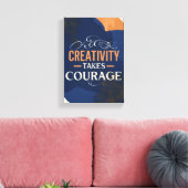 創造性が勇気を奮い起こす キャンバスプリント (インサイチュ (リビング))