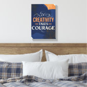創造性が勇気を奮い起こす キャンバスプリント (インサイチュ (寝室))