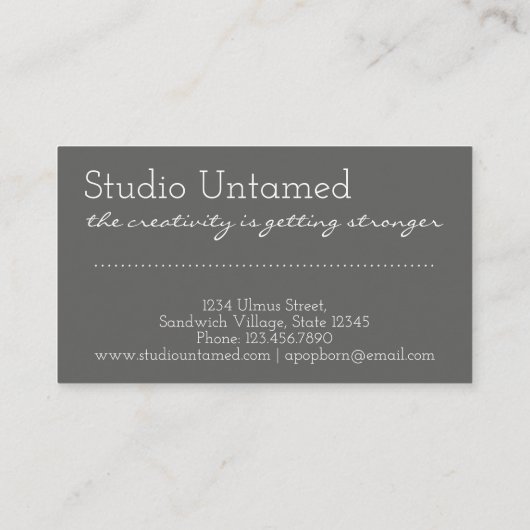 創造性が強化されカスタマイズユニーク可能 名刺 (裏面)