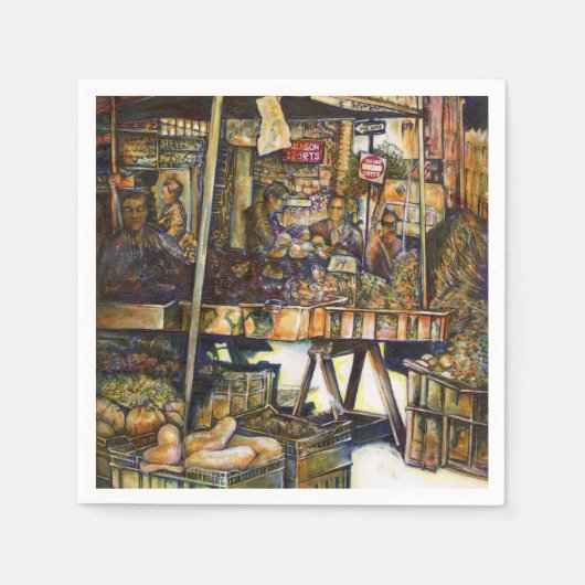 創造性が輝き輝く スタンダードカクテルナプキン (正面)