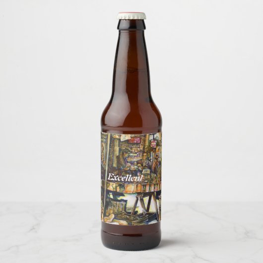 創造性が輝き輝く ビールラベル (正面)