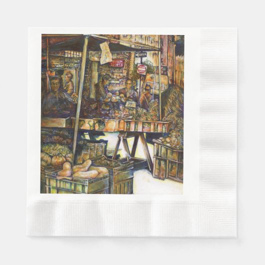 創造性が輝き輝く 縁ありランチョンナプキン (正面)