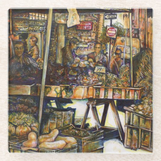 創造性が輝く ガラスコースター (正面)