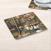 創造性が輝く スクエアペーパーコースター (アングル)