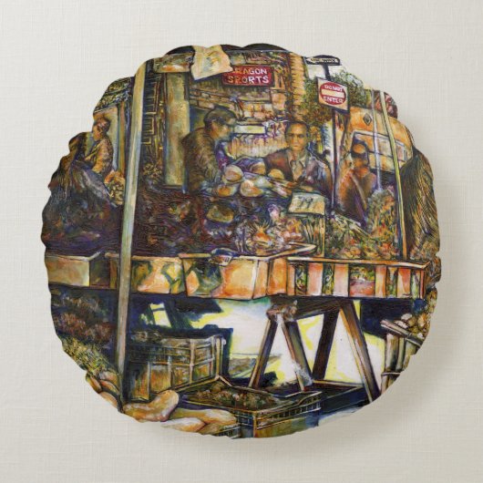 創造性が輝く ラウンドクッション (正面)