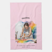 創造性とイノベーション肯定特別ギフト キッチンタオル (縦)