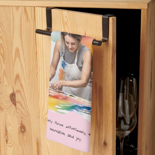 創造性とイノベーション肯定特別ギフト キッチンタオル (三つ折り)