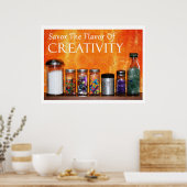 「創造性の味わい」写真 ポスター (キッチン)