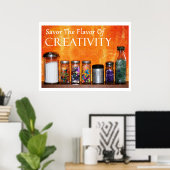 「創造性の味わい」写真 ポスター (ホームオフィス)