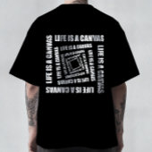 創造性の渦 - ライフ・イズ・ア・キャンバス ミニマリスト Tシャツ
