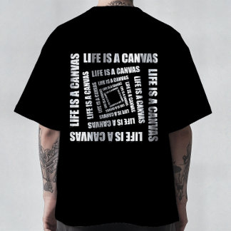 創造性の渦 - ライフ・イズ・ア・キャンバス ミニマリスト Tシャツ