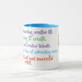 創造性の確認マグカップ – Daily Mantra マグカップ (中央)