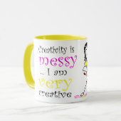 創造性はきたないマグです マグカップ (正面左)