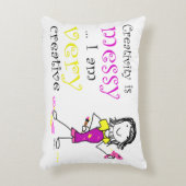 創造性はきたない枕です アクセントクッション (正面(垂直))