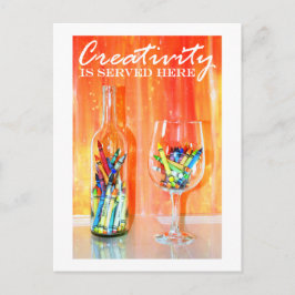 「創造性はここで提供される」 ポストカード