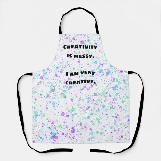 創造性は乱雑だ。エプおもしろいロアートン エプロン (正面)