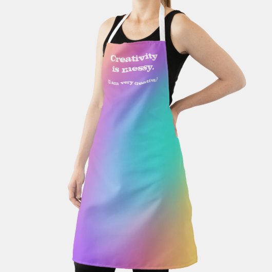 創造性は汚い私は非常にクリエイティブおもしろエプロン エプロン (インサイチュ)