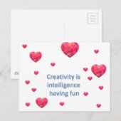 創造性は知性とおもしろい ポストカード (正面/裏面)