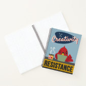 「創造性は私の抵抗である」 – ドットグリッド ノートブック (内部)